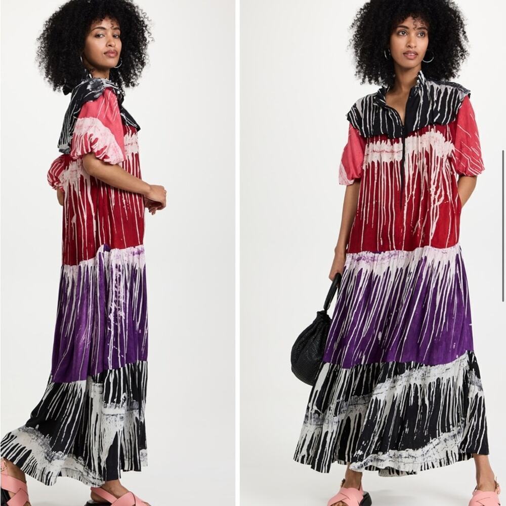 NWT Busayo Wale Tie Dye Maxi Dress Size XS Oversized